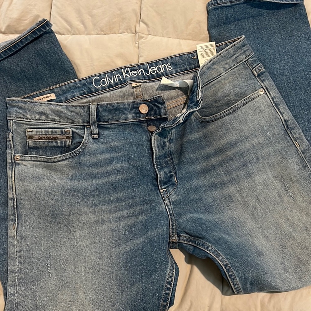 Calvin Klein Women's Boyfriend Jeans - Light Blue Wash